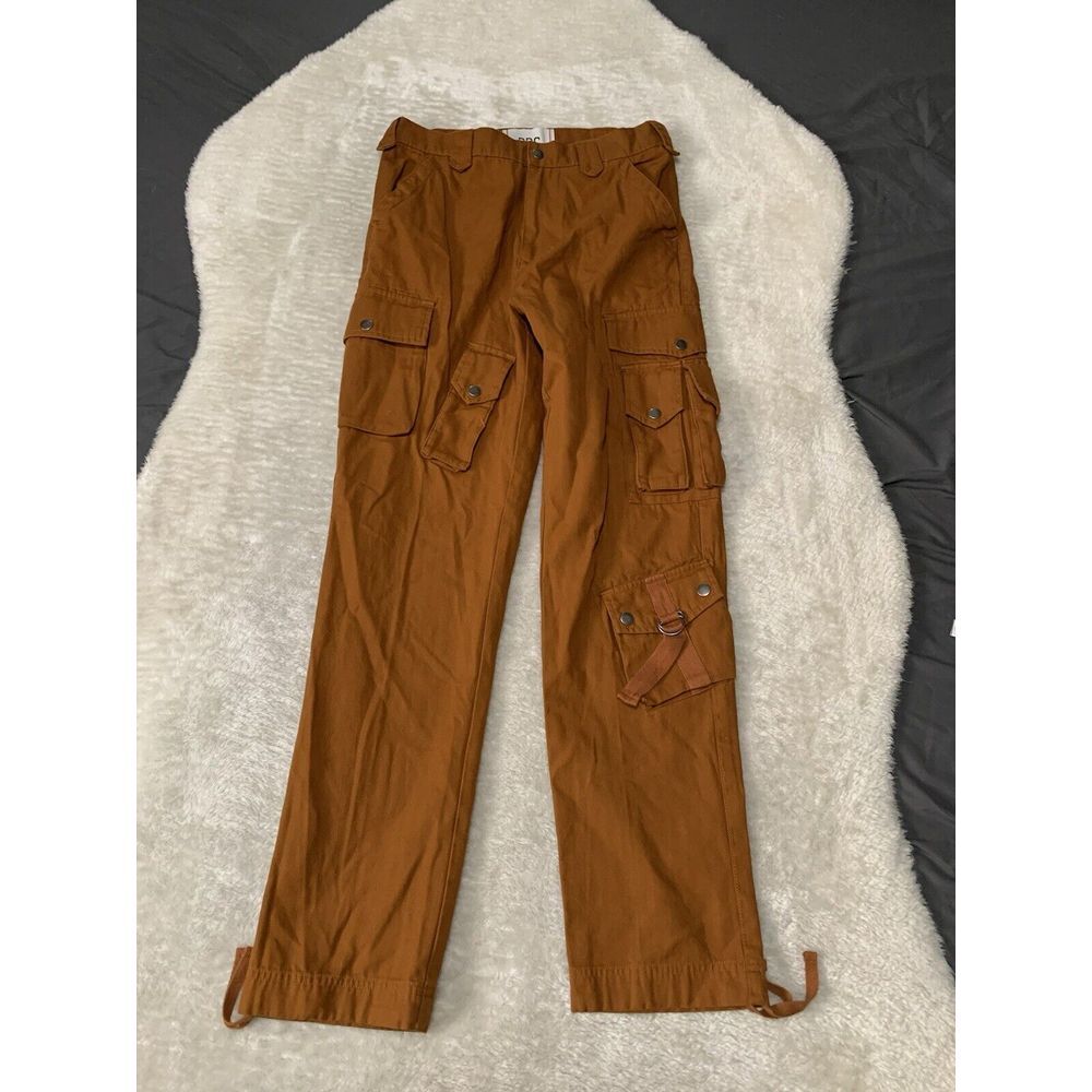 BDG Urban Outfitters Womens Orange Cargo Multi Pocket‎ Straight Pants Size 28x31
